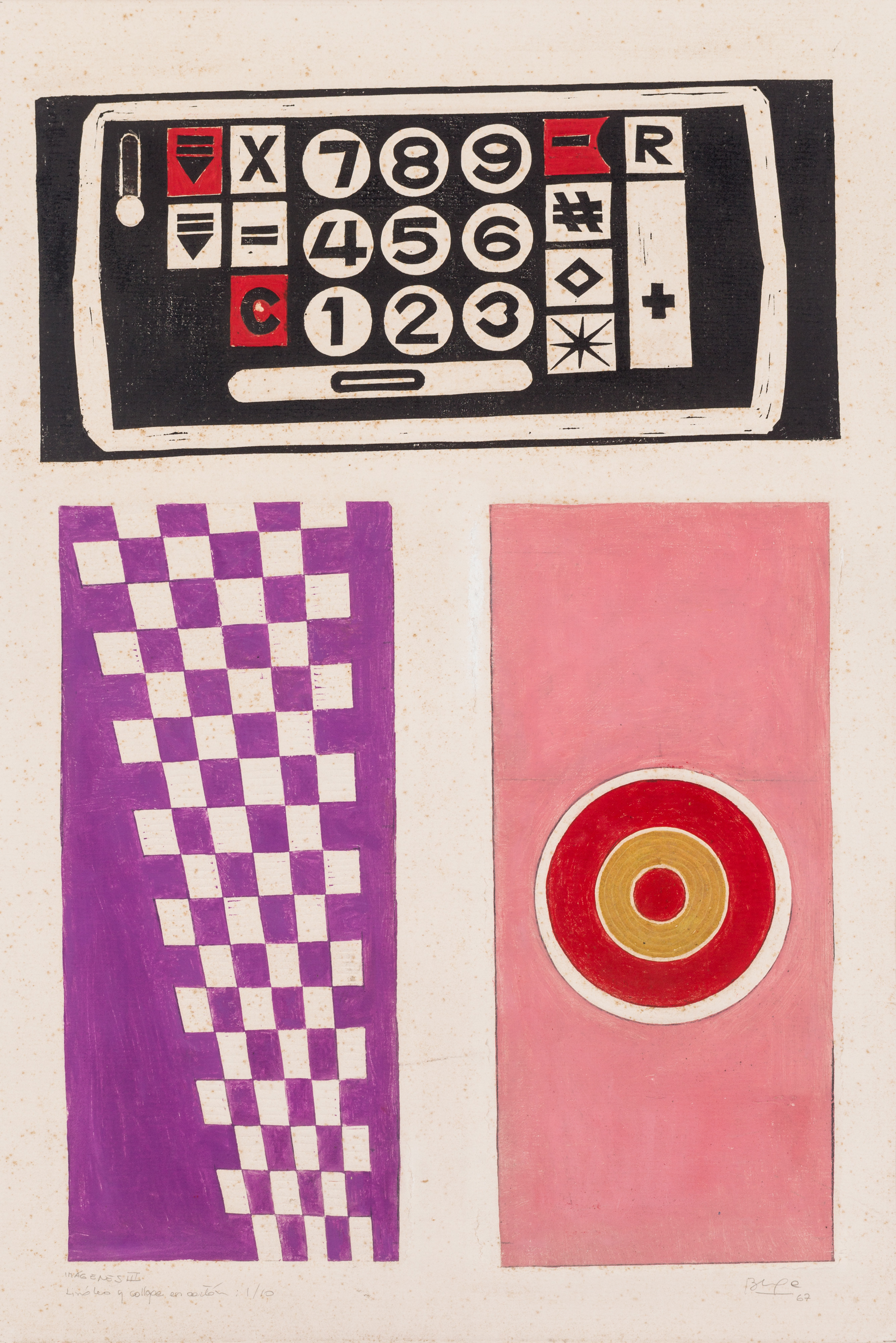 Galerie Barbara Thumm \ Teresa Burga – Imágenes III (Calculadora) (TBu-67-027) \ Imágenes III (Calculadora) (1967)