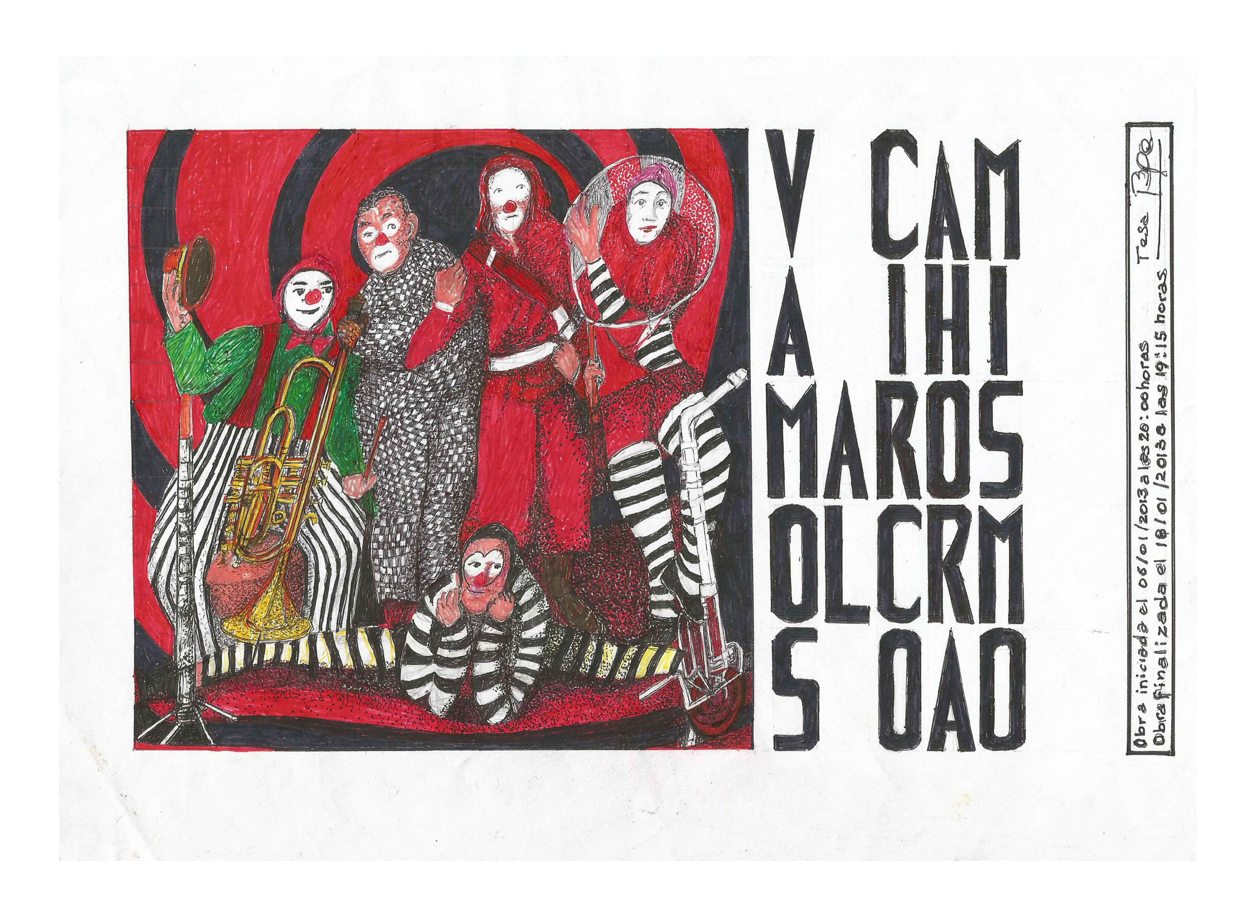 Galerie Barbara Thumm \ Teresa Burga – Vamos al Circo… (TBu-12-0061) \ Vamos al Circo&#8230; (2012)