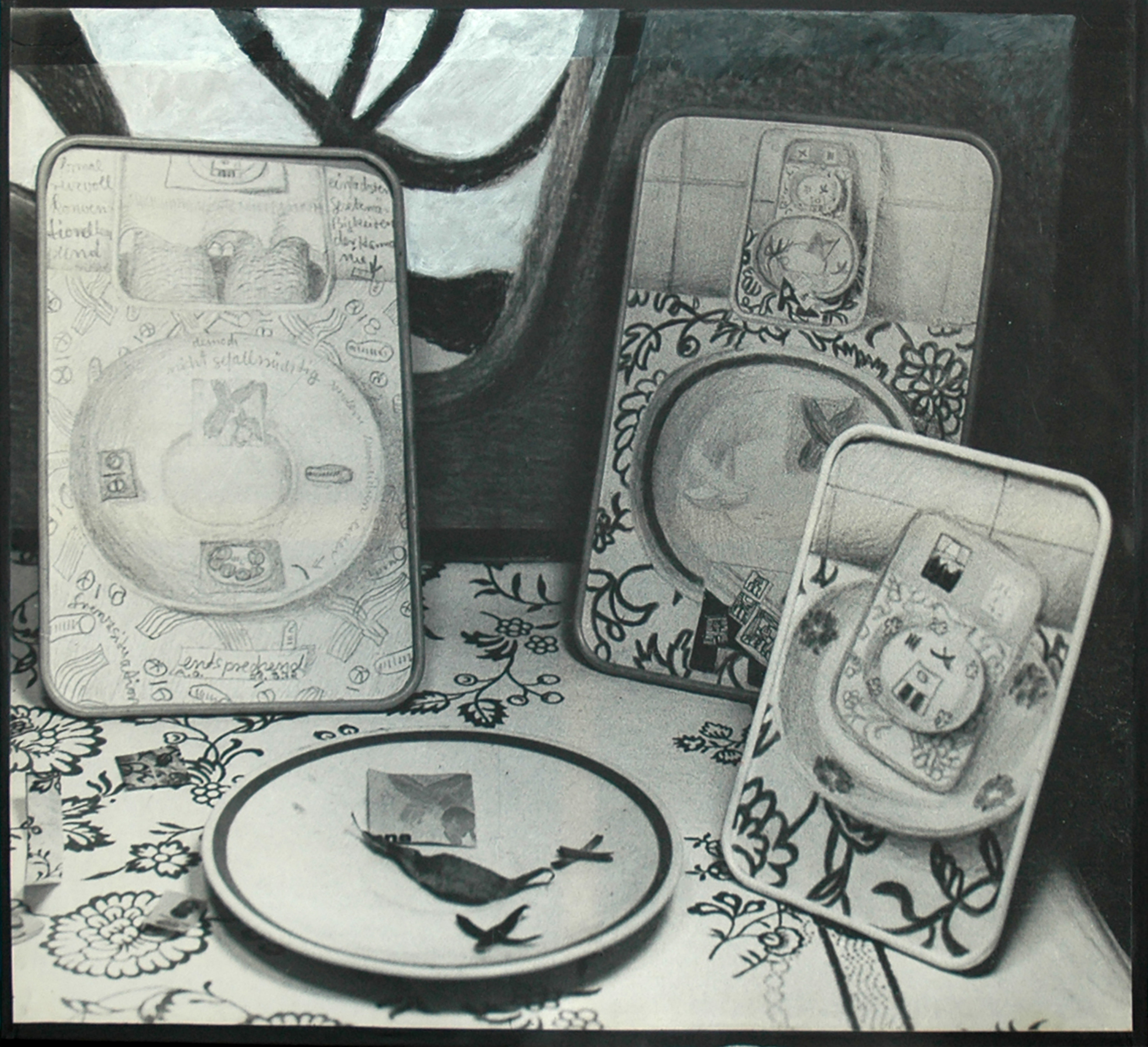 Galerie Barbara Thumm \ Anna Oppermann – T.S.K.F.P.R.M. \ Einzelleinwand 6 (Dekor) (1972)