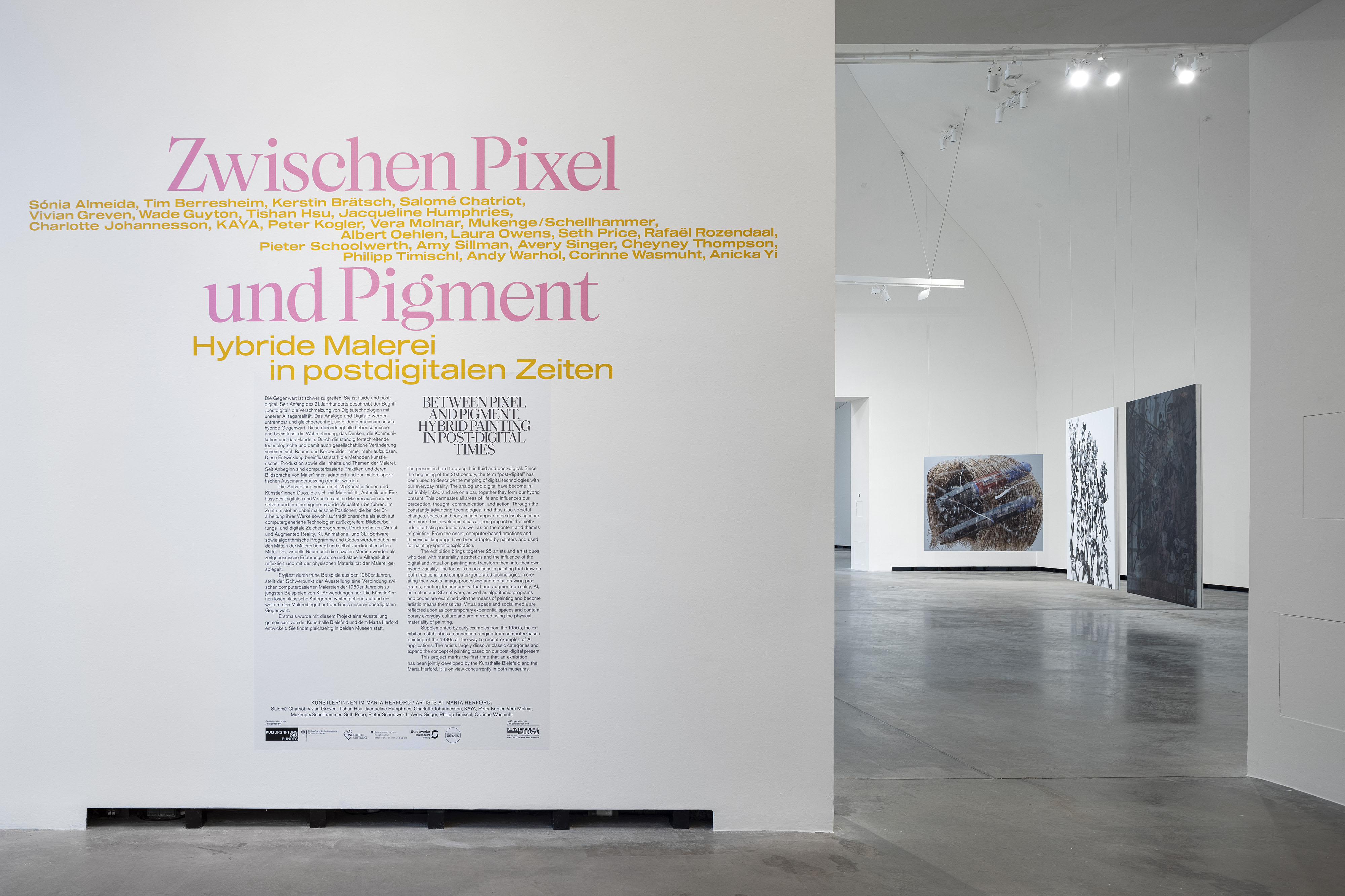 Galerie Barbara Thumm \ Mukenge/Schellhammer &#8211; Zwischen Pixel und Pigment. Hybride Malerei in postdigitalen Zeiten &#8211; Kunsthalle Bielefeld und Museum Marta Herford